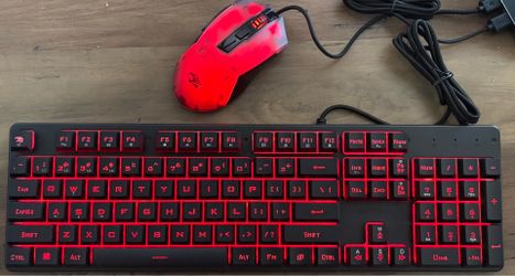 Rgb keyboard with mouse