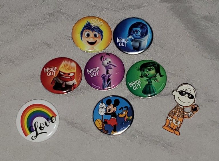 RARE inside out and disney pins