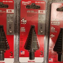 Milwaukee #5 Step Drill Bit, 1/4 In To 13/8 In