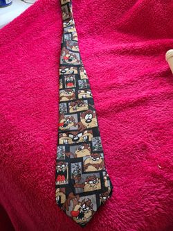 Men’s Taz Tasmanian Devil Looney Tunes Tie stamp collection 1997 warner bros vtg