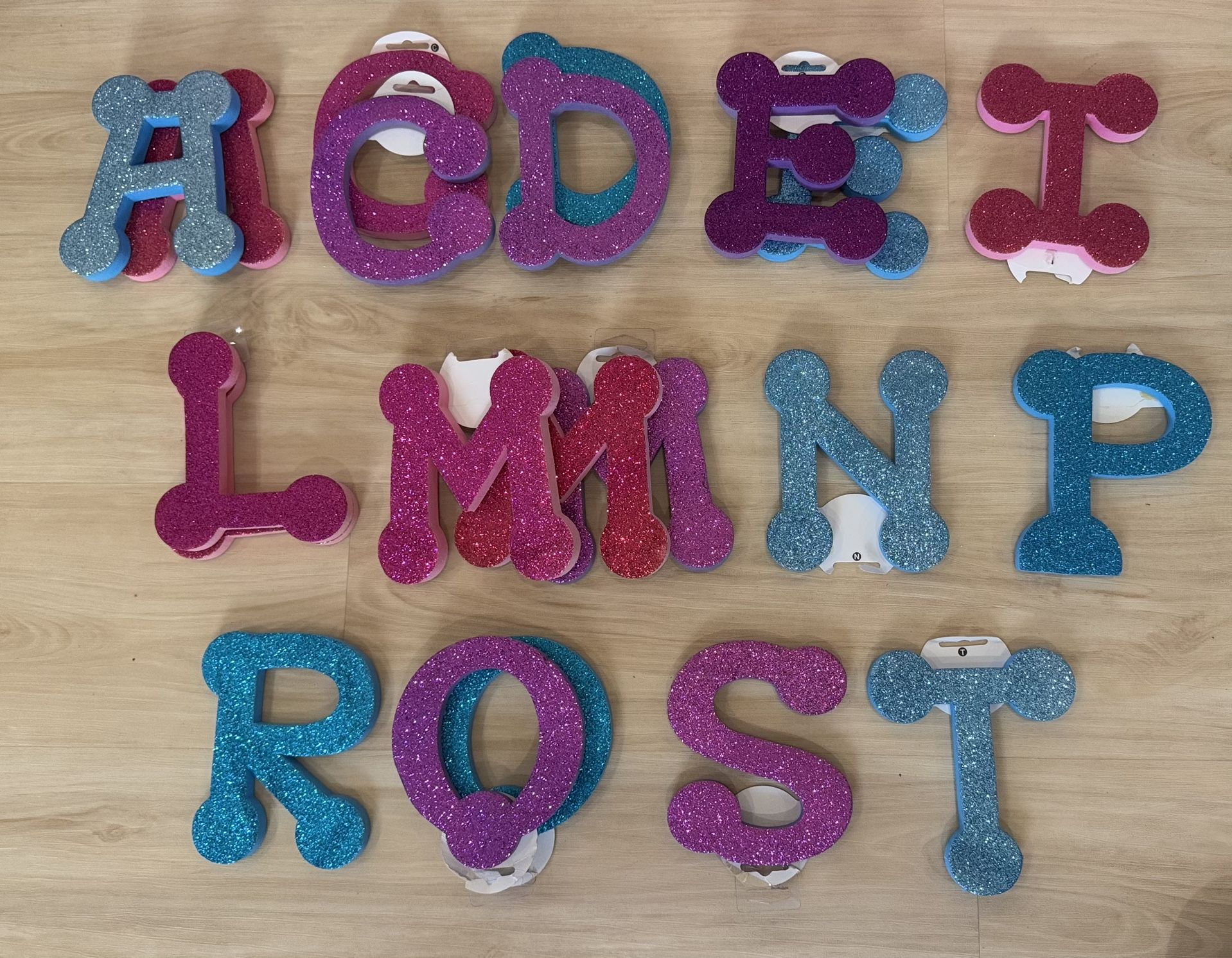 Glitter Foams Letters -New!