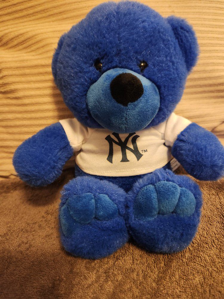 NY NEW YORK YANKEES BLUE TEDDY BEAR TOY Plush Stuffed Animal Baseball