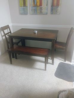 4-Piece dinette/ breakfast nook set with bench $75 or best offer