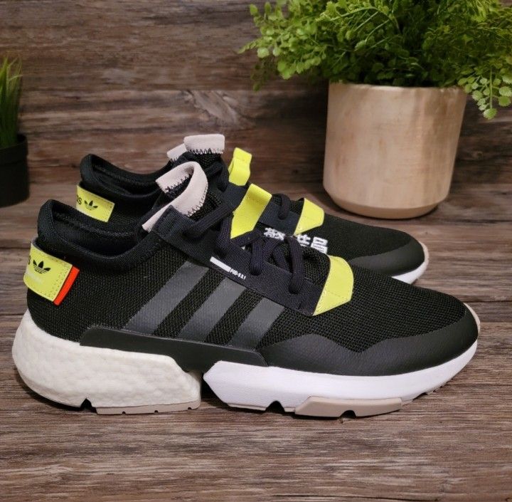 Adidas P.O.D. S3.1 Men's Sz 11.5 Black Mesh Traffic Warden Running Sneakers