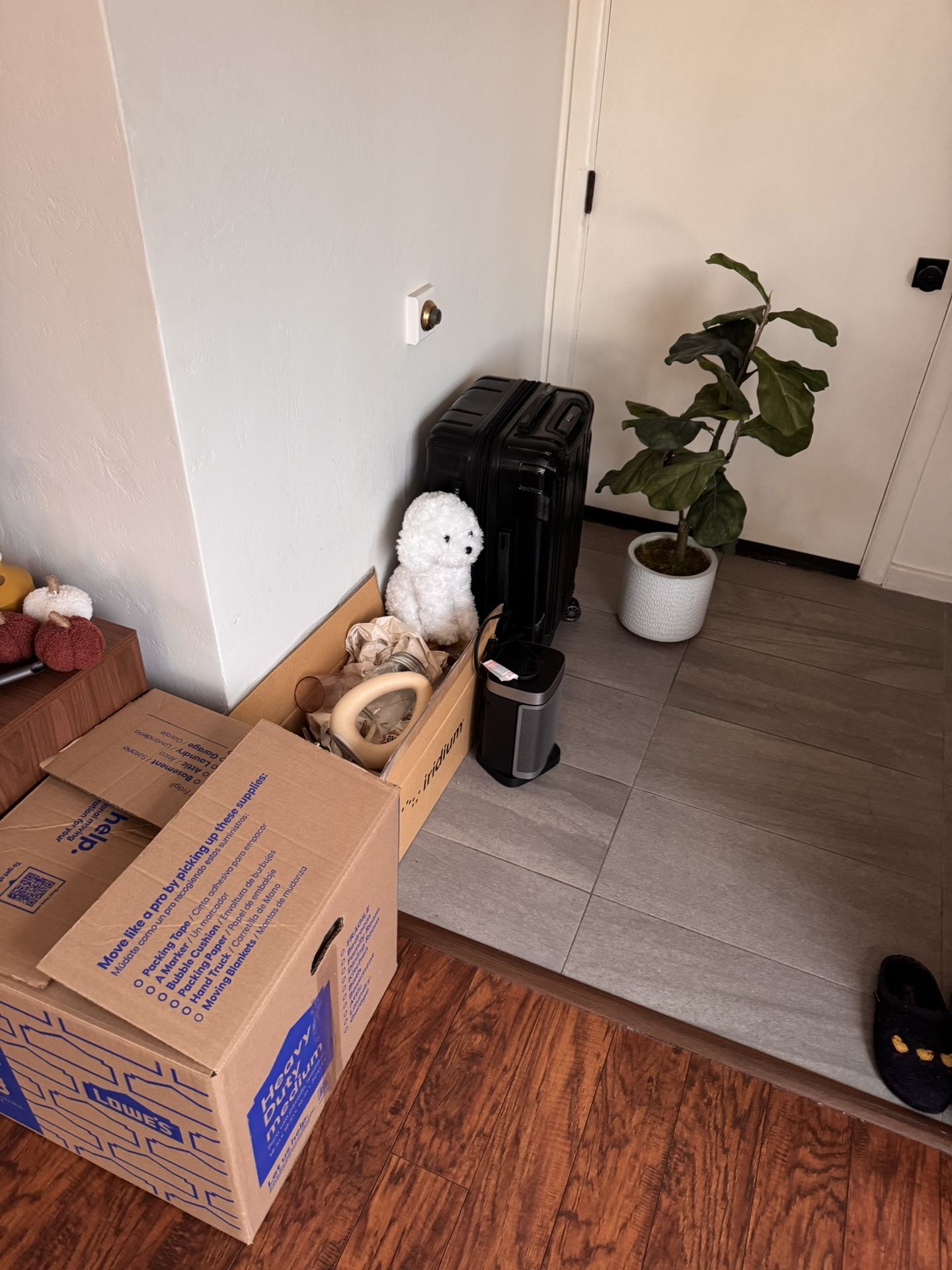 Misc Items - Glassware, Luggage, Mini Heater, Fake Plant