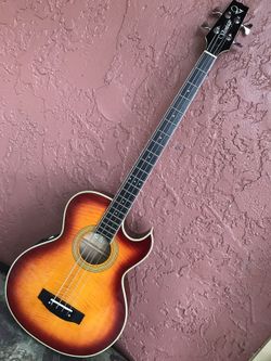 Acoustic electric bass guitar