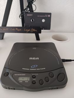 RCA RP-7913B Vintage Portable CD Player Discman + Sony Cassette Adapter Works