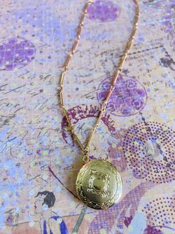 New Handmade 18k Gold plated locket Pendant Necklacet-Memory Photo Locket Pendant charm necklace-vintage style memory locket necklace-friendship neckl