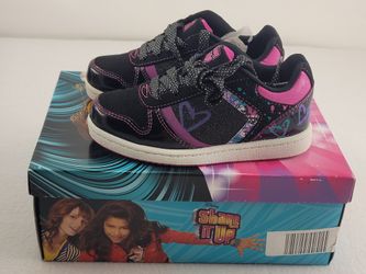 Disney Shake It Up Rocky & CeCe Girls Sneakers Black Court Pre-School Kids 10.5