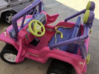 Pink Barbie Jeep Wrangler 12volt Electric Kids Ride On Cars Power