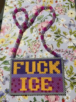 Fuck Ice Perler Necklace Raves Festivals 