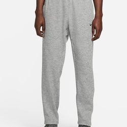 NEW Nike Therma Men's Small Tall Therma-FIT Open Hem Fitness Pants - Gray