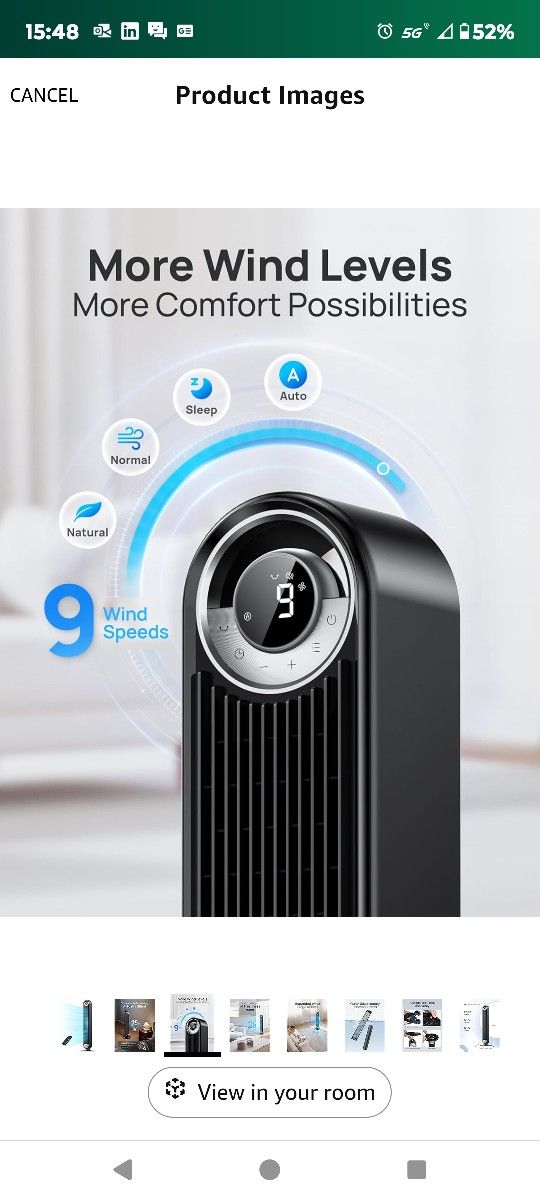 Dreo Tower Fan with Remote Control -Brand New