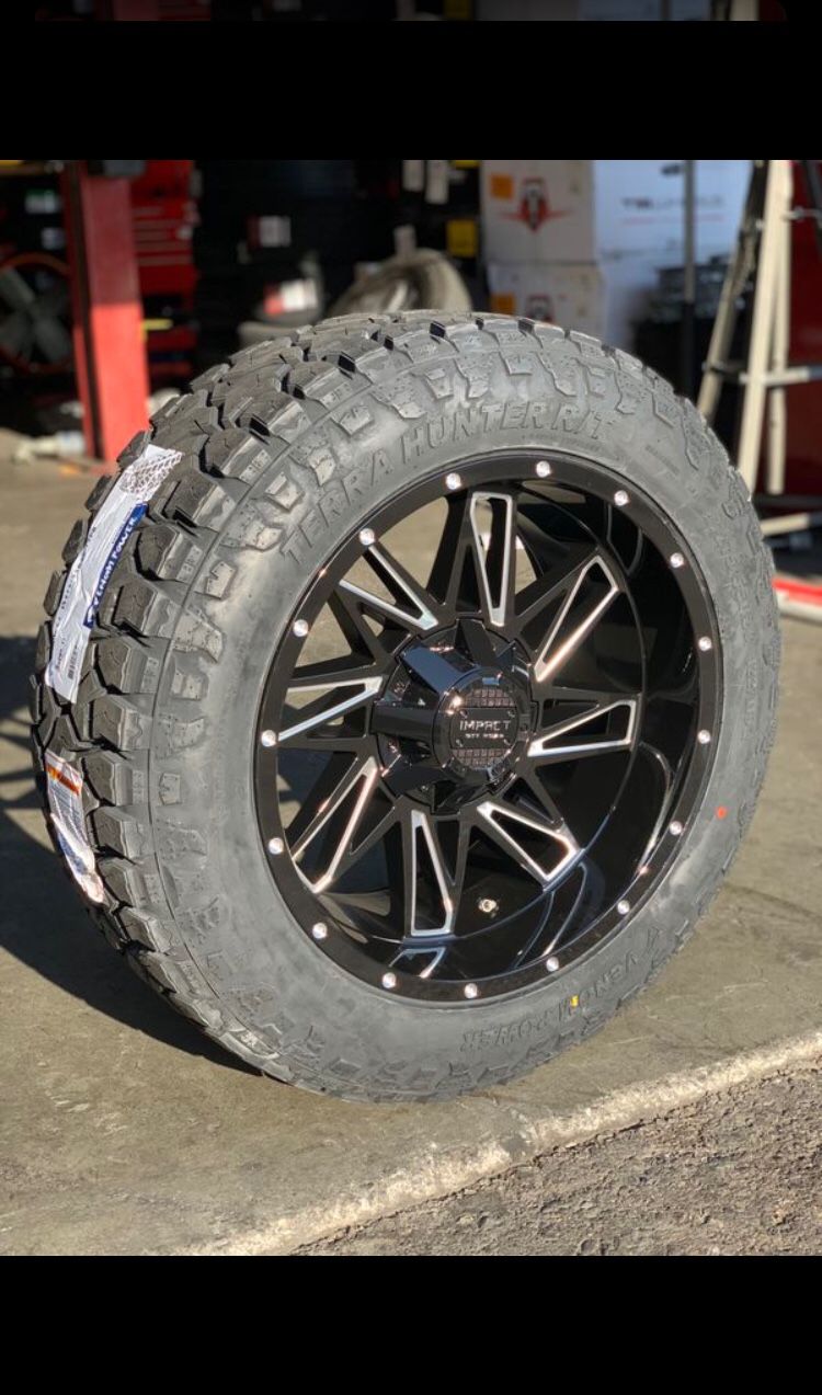 BRAND NEW 20 INCH WHEELS AND TIRES IMPACT 814 20x10 AND TIRES 275/55r20 VENOM POWER R/T TIRES FOR SALE WHEELS AND TIRES $1699