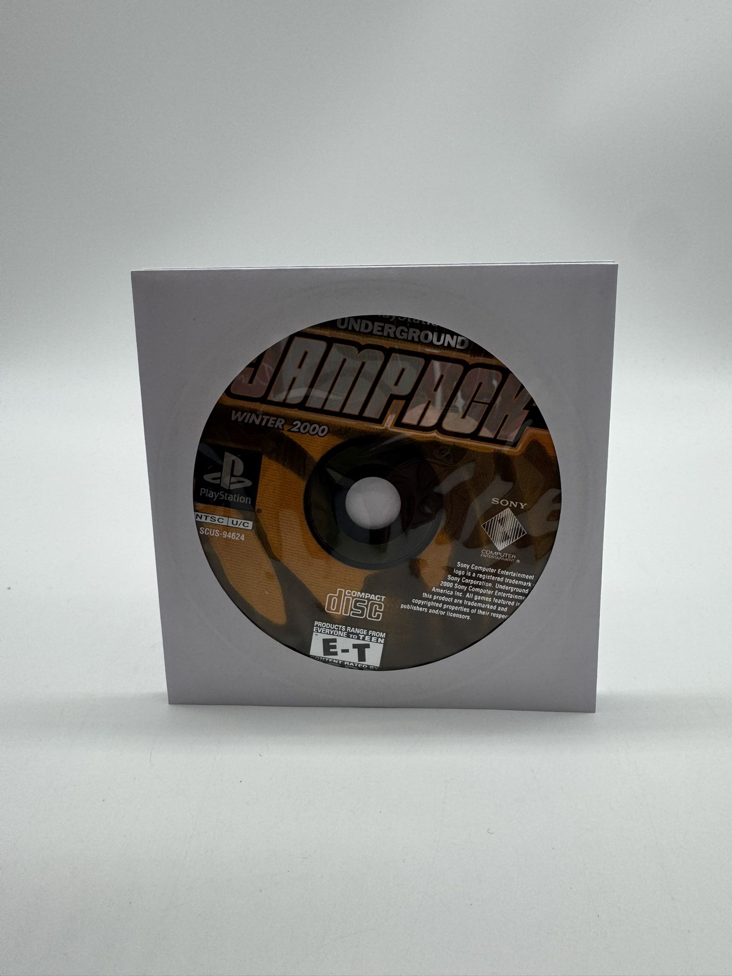 Underground Jampack: Winter 2K (Sony PlayStation 1, 2000 PS1) Disc Only Tested