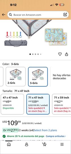 Baby Playpen with Mat and Carry Bag