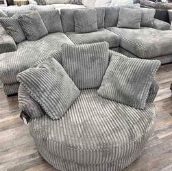 Fog Oversized Swivel Accent Chair