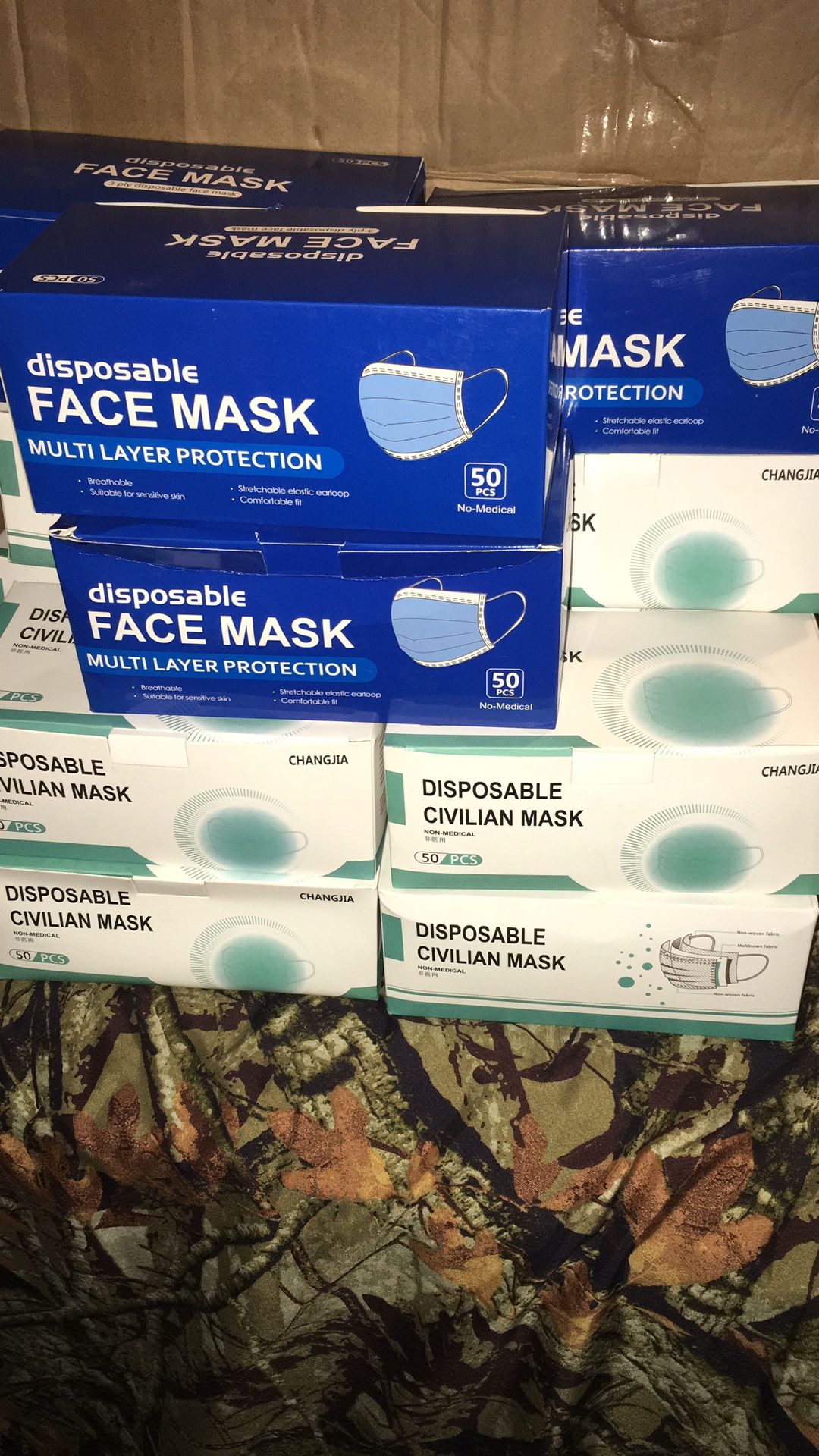 Disposable face mask