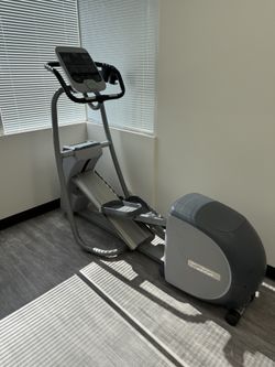 Precor elliptical with adjustable incline rap, self powers commercial gym equipment