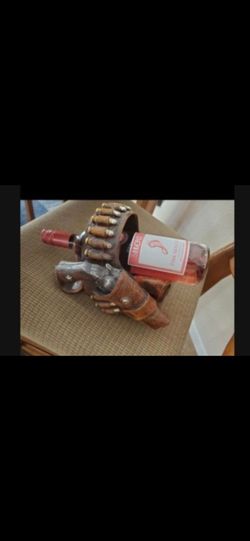 Revolver Gun Wine Bottle Holder