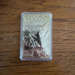 23K Gold Plated Pikachu Pokémon Card 