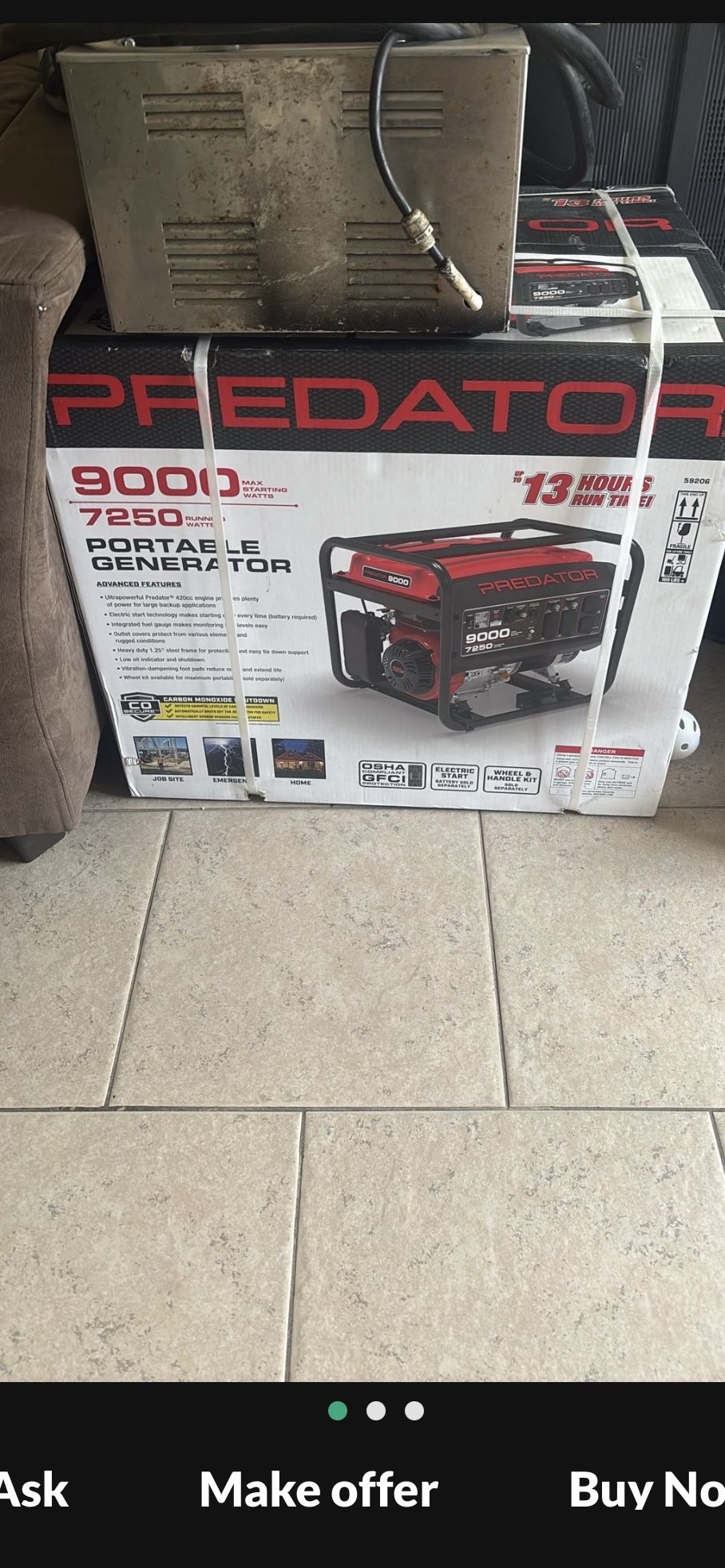 Predator 9000 watt portable generator 