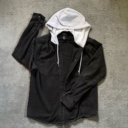 Black and Grey Jean Jacket