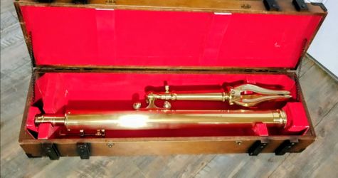 Tasco 1960's Japan, Brass Telescope in Wood Case