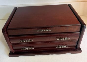 Vintage Wooden Jewelry Box