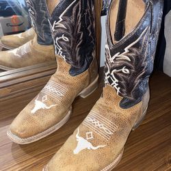El General 1901 Men’s Western Work/Rodeo Boot – Bull-Neck Leather, Longhorn Icon, Size 8.5