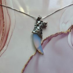 Wolf Necklace Silver Chain 