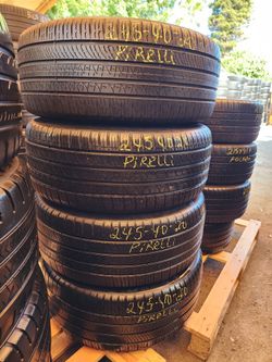 245 40R 20 USED TIRES PIRELLI P ZERO 2454020 USED TIRES (SET) MOUNT BALANCE INCLUDED
