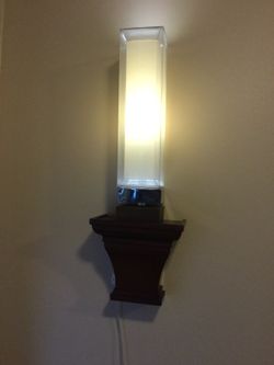 Shelf with lamp a pair