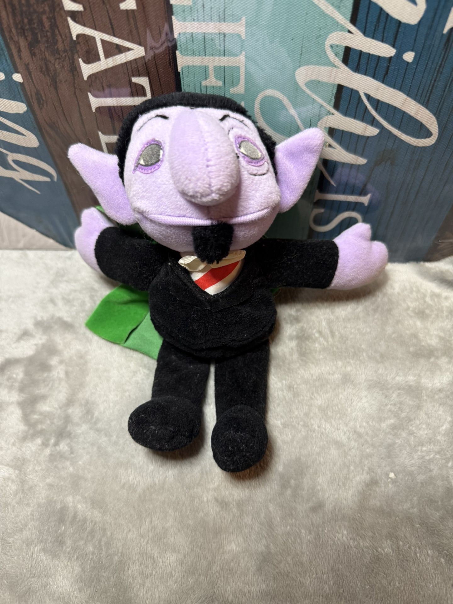 Vintage Tyco THE COUNT Sesame Street Beans Muppet 8" Plush 1997
