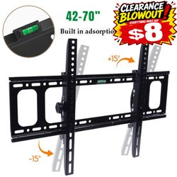 Black Tilt TV Mount Bracket For 42 47 50 52 55 60 65 70 Inch LED LCD PLASMA