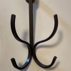 Heavy Duty Dark Metal Over Door Double Hook