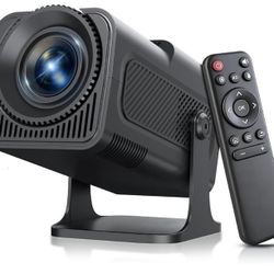 1080P Mini Projector with WiFi and Bluetooth, 300 ANSI Portable Projector 4K Support, Auto Vertical Keystone, 5W Speaker, Built-in Apps 180° Rotatable