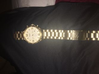 Gold Fossil watch