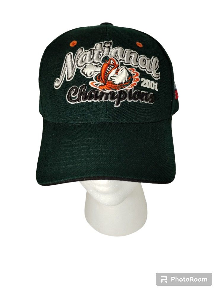VTG Miami Hurricanes 2001 National Champions Football Zephyr Authentic The Z Hat