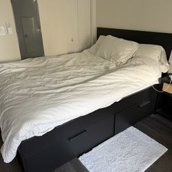 IKEA Queen bed with storage