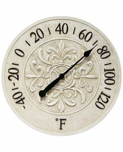 Brand New Blanc Fleur 15 inch Decorative Outdoor Thermometer for Garage, Patio, Backyard, Outdoor Wall, Fence Outdoor Thermometer Decorative Patio The