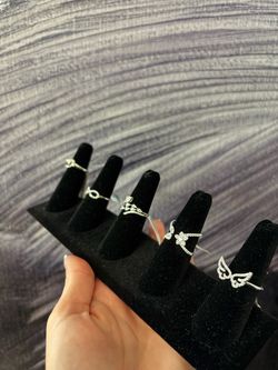 14k White Gold Natural Diamond Rings