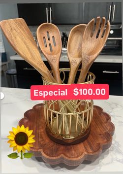 Organizador y Set de 4 Cucharas Especial $100.00 Línea Wildflowers Princess House Ventas Finales