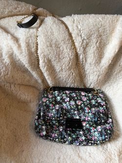 Betsey Johnson Gem Print Chain Shoulder Bag