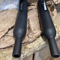 Triumph Bonneville Peashooter Silencers 