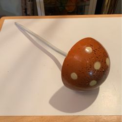 14” Metal Mushroom Yard Or Plant Stake