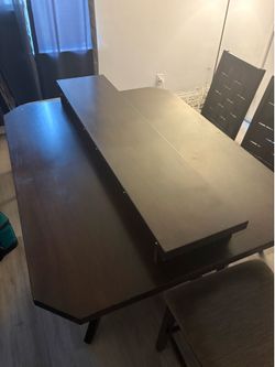 Dinner table with wine storage