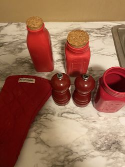 Red Kitchen accessories misc