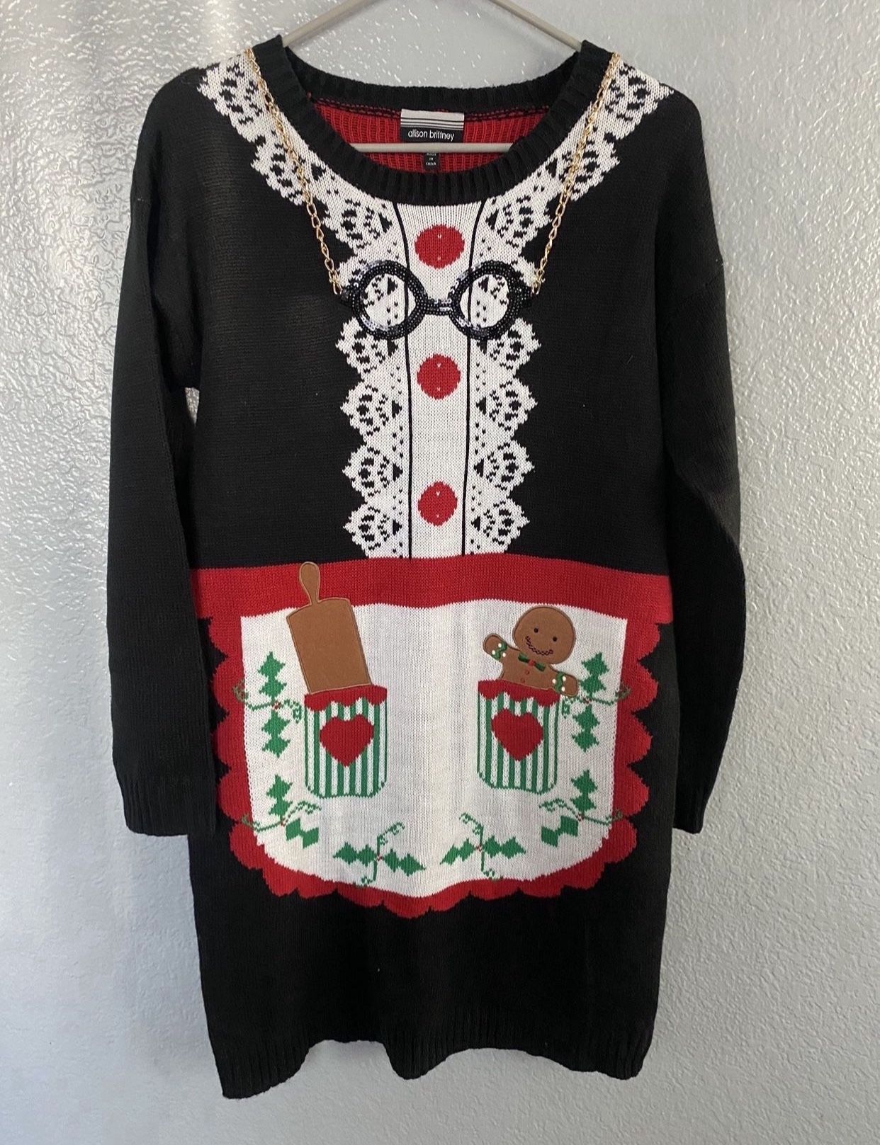 UGLY CHRISTMAS SWEATER DRESS UGLY CHRISTMAS DRESS GINGERBREAD OBO
