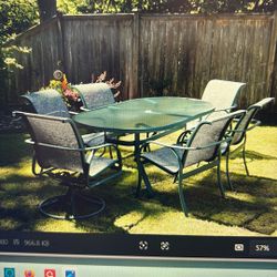 7 Piece Patio Table Set